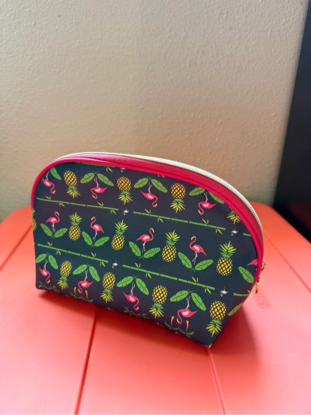 Dabney Lee Flamingo Pineapple Zip Pouch